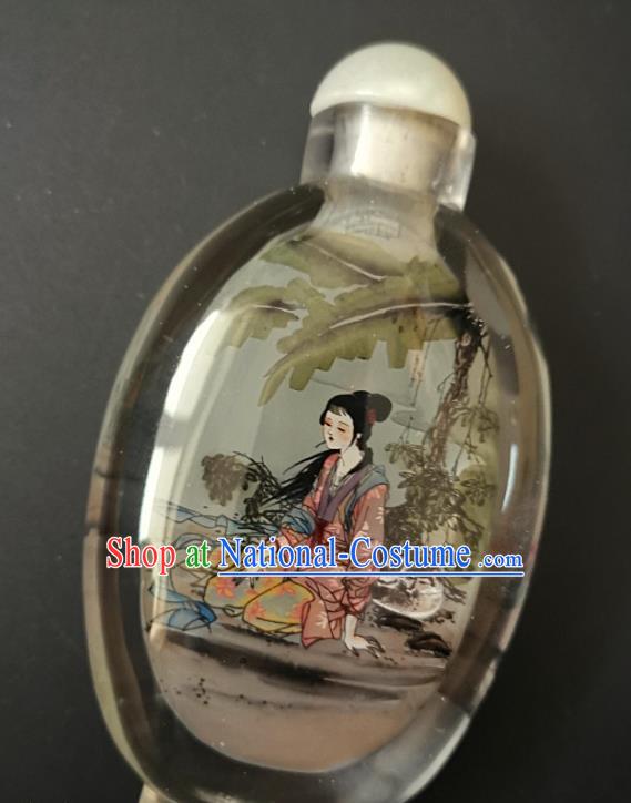 Chinese Snuff Bottle Traditional Handmade Painting Palace Lady Snuff Bottles