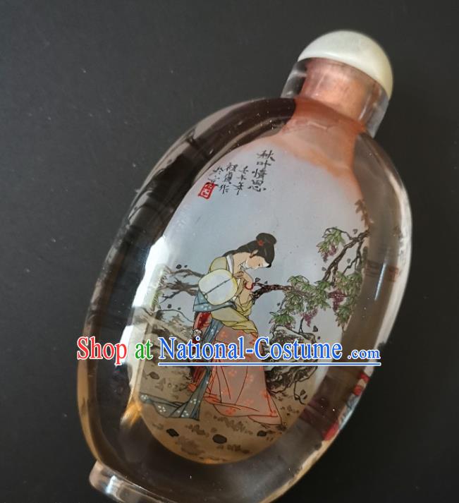 Chinese Snuff Bottle Traditional Handmade Painting Young Beauty Snuff Bottles