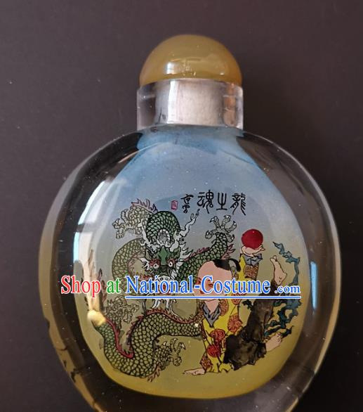 Chinese Snuff Bottle Traditional Handmade Painting Dragon Boy Snuff Bottles