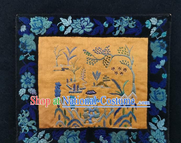 Chinese National Embroidered Scenery Silk Painting Traditional Handmade Embroidery Craft Embroidering Decorative Picture