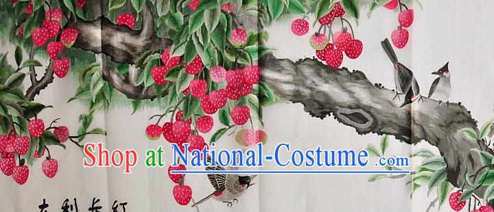 Traditional Chinese Embroidered Red Hawthorn Silk Patches Handmade Embroidering Dress Applique Embroidery Fabric Accessories