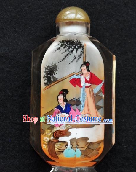 Chinese Handmade Snuff Bottle Traditional Inside Painting Dream of the Red Chamber Snuff Bottles Artware