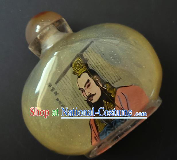 Chinese Handmade Snuff Bottle Traditional Inside Painting Qin Dynasty Emperor Great Wall Snuff Bottles Artware