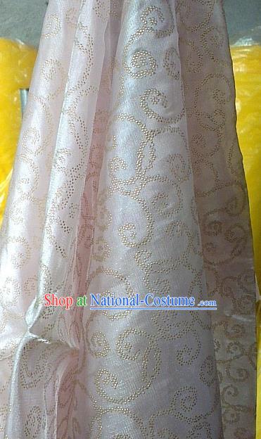 Chinese Traditional Pattern Design Pink Veil Fabric Grenadine Cloth Asian Gauze Material