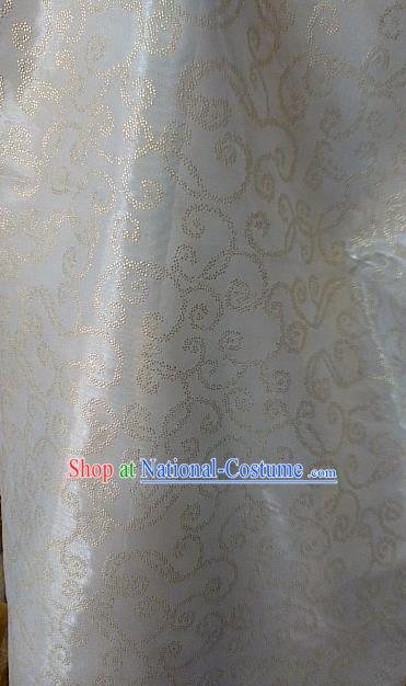 Chinese Traditional Pattern Design White Veil Fabric Grenadine Cloth Asian Gauze Material