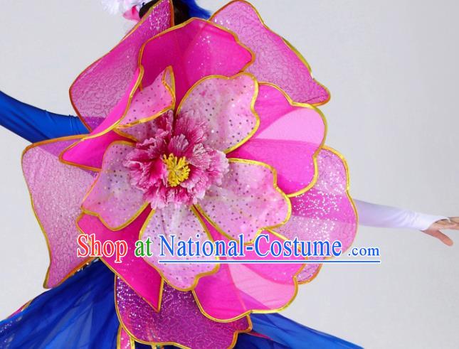 Traditional Chinese Opening Dance Outfits Classical Dance Royalblue Dress Umbrella Dance Stage Performance Costume for Women