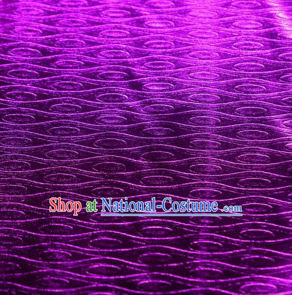 Chinese Traditional Anaglyph Pattern Design Purple Spandex Fabric Cloth Material Asian Dress Drapery