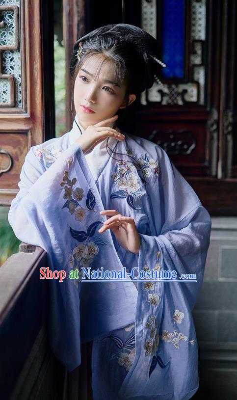 Traditional Chinese Ancient Palace Lady Hanfu Dress Apparels Han Dynasty Princess Historical Costumes Embroidered Blouse and Skirt for Women