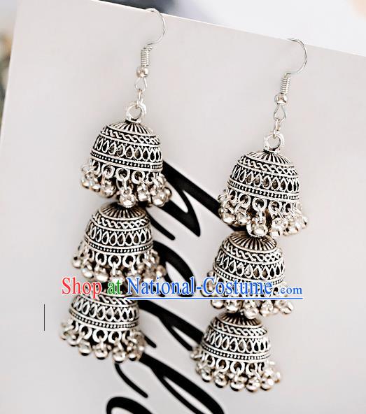 Asian India Traditional Birdcage Eardrop Asia Indian Earrings Bollywood Dance Jewelry Accessories for Women