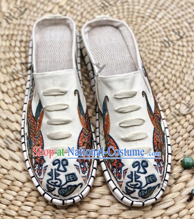 Chinese Traditional National Canvas Shoes Embroidered Shoes Martial Arts Shoes Men Shoes Handmade Multi Layered Shoes