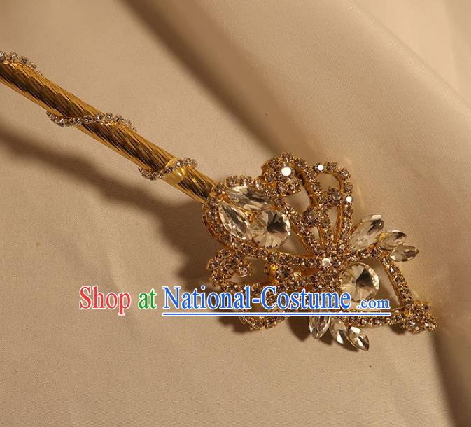 Top Grade Wedding Bridal Bouquet Bride Shell Flowers Cane Handmade Queen Golden Sceptre