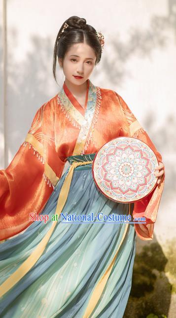 China Ancient Royal Princess Hanfu Dress Traditional Jin Dynasty Palace Lady Historical Clothing Full Set