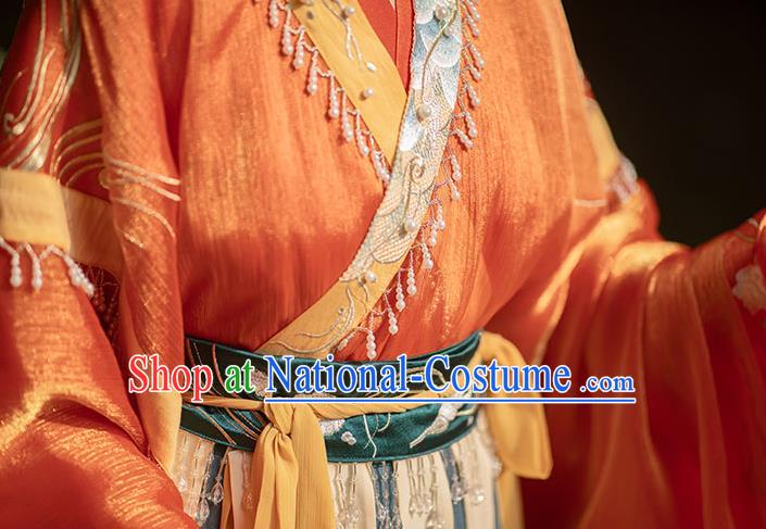 China Ancient Royal Princess Hanfu Dress Traditional Jin Dynasty Palace Lady Historical Clothing Full Set