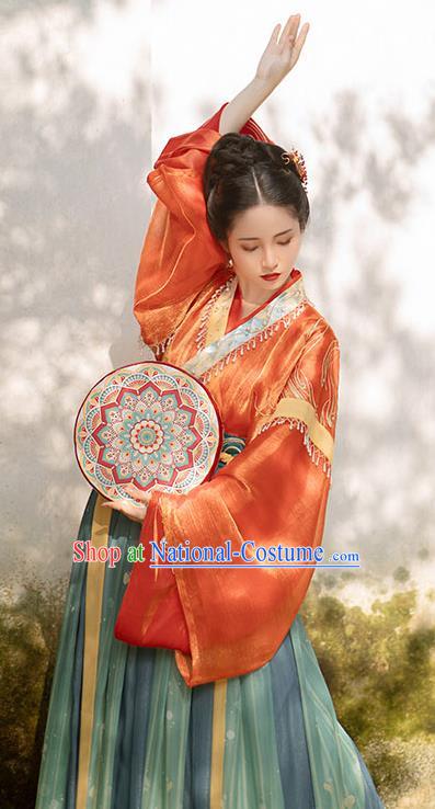 China Ancient Royal Princess Hanfu Dress Traditional Jin Dynasty Palace Lady Historical Clothing Full Set