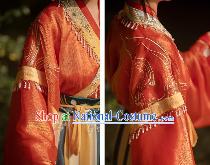 China Ancient Royal Princess Hanfu Dress Traditional Jin Dynasty Palace Lady Historical Clothing Full Set