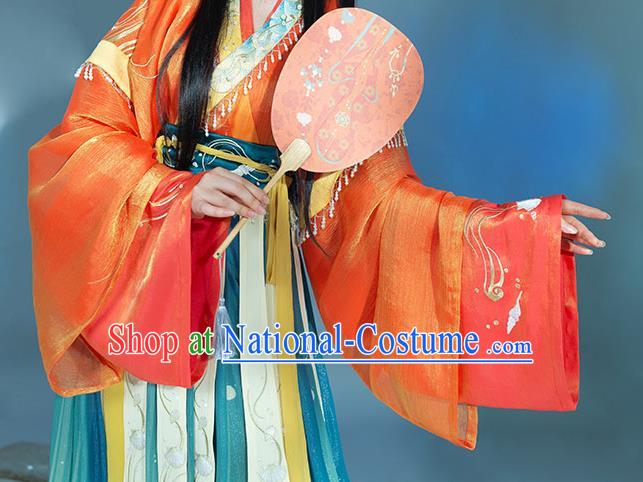 China Ancient Royal Princess Hanfu Dress Traditional Jin Dynasty Palace Lady Historical Clothing Full Set