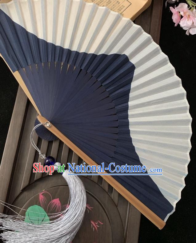 Chinese Bamboo Fan Classical Accordion Cloth Fans Handmade Printing Mount Fuji Folding Fan