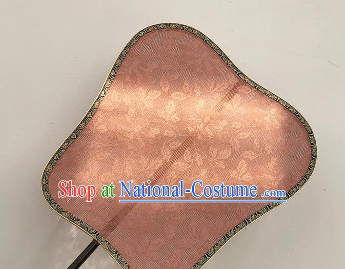 China Song Dynasty Jacquard Silk Fan Classical Dance Fan Handmade Palace Fan Traditional Hanfu Fan