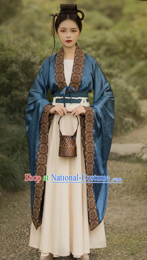 China Ancient Court Maid Hanfu Dress Traditional Southern and Northern Dynasties Palace Lady Historical Clothing Full Set