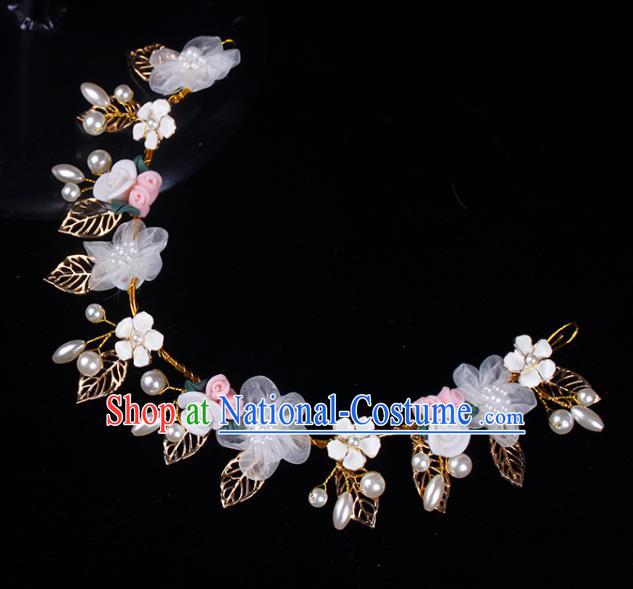 Wedding Princess Headband Elegant Hair Accessories Bride Flowers Hair Clasp