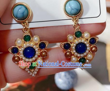 Top Baroque Queen Pearls Earrings Court Eardrop Jewelry Accessories