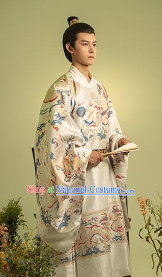 Traditional China Ming Dynasty Emperor Historical Costumes Ancient Crown Prince Imperial Robe Hanfu Clothing for Men