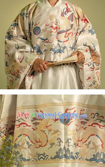 Traditional China Ming Dynasty Emperor Historical Costumes Ancient Crown Prince Imperial Robe Hanfu Clothing for Men