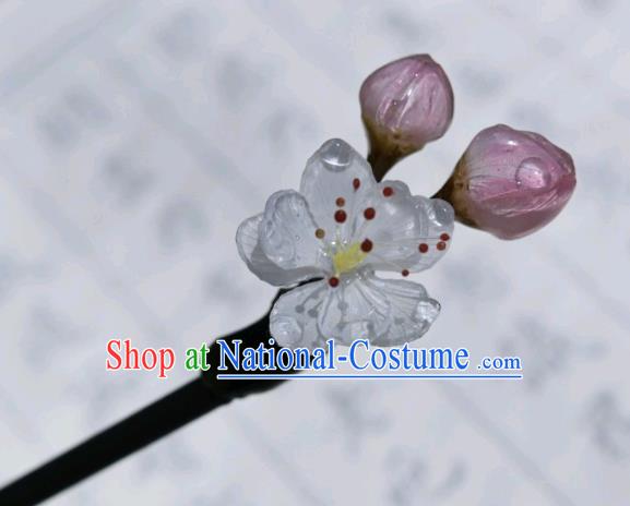 China Traditional Hanfu Wood Hair Stick Classical Plum Blossom Hairpin