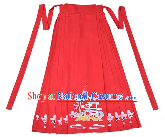 Traditional China Ming Dynasty Historical Clothing Ancient Noble Woman Embroidered Costumes