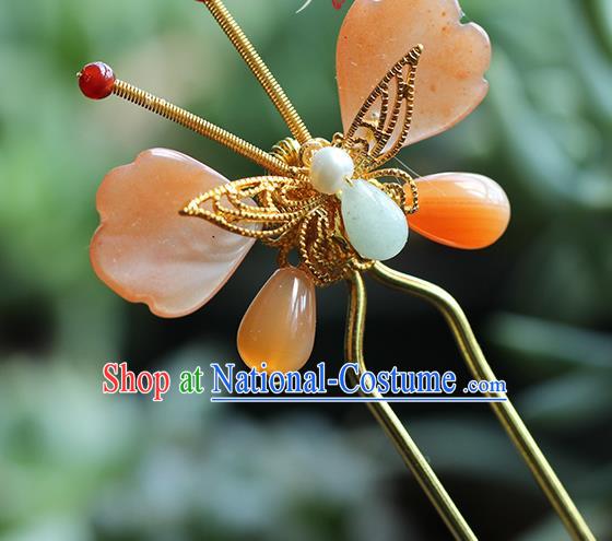 China Ancient Princess Butterfly Hairpin Traditional Ming Dynasty Ceregat Hair Stick