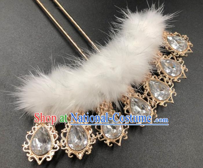 China Ming Dynasty Princess Hair Stick Traditional Hair Accessories Ancient Hanfu Crystal Hairpin