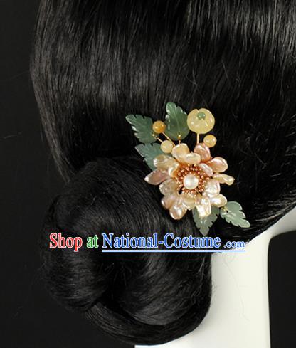 China Ancient Princess Pearls Hairpin Traditional Ming Dynasty Ceregat Hair Stick