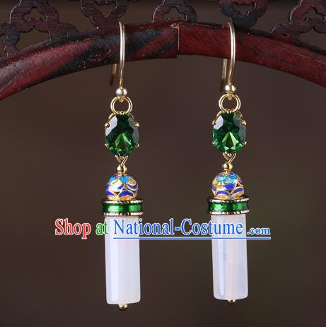 Chinese Classical Cloisonne Ear Accessories Traditional Cheongsam Earrings