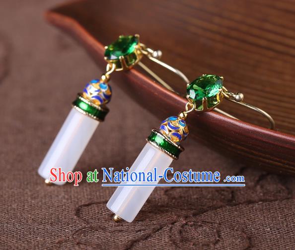 Chinese Classical Cloisonne Ear Accessories Traditional Cheongsam Earrings