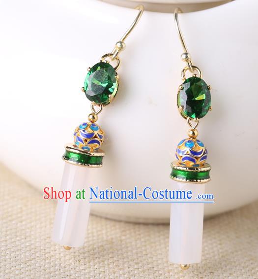 Chinese Classical Cloisonne Ear Accessories Traditional Cheongsam Earrings