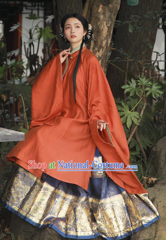 China Ancient Royal Princess Hanfu Dress Traditional Ming Dynasty Palace Beauty Historical Clothing Full Set