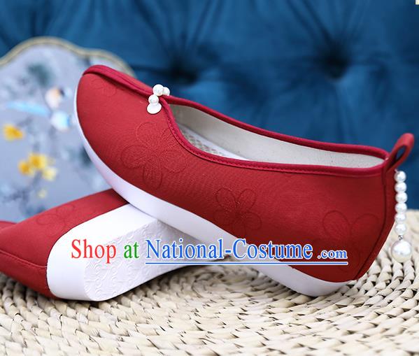 Chinese Hanfu Shoes Ancient Princess Shoes Traditional Song Dynasty Wedding Shoes