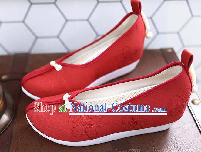 Chinese Hanfu Shoes Ancient Princess Shoes Traditional Song Dynasty Wedding Shoes