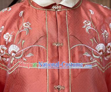 China Traditional Ming Dynasty Royal Princess Embroidered Costumes Ancient Nobility Lady Historical Clothing Full Set