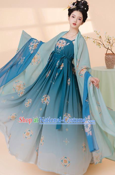 China Ancient Imperial Consort Clothing Traditional Tang Dynasty Historical Costume Court Woman Hanfu Dress