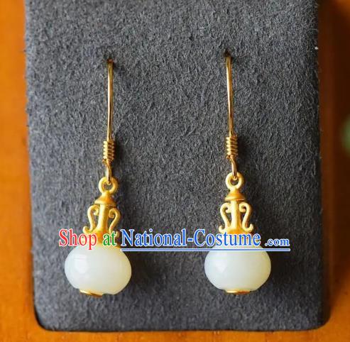 China National Golden Vase Earrings Traditional Cheongsam Ear Accessories