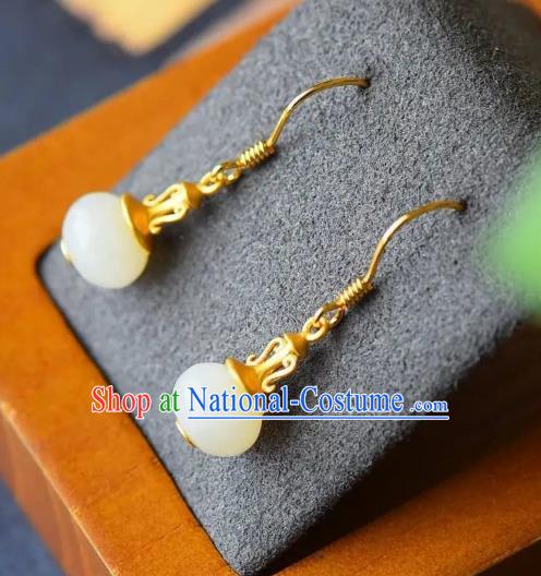 China National Golden Vase Earrings Traditional Cheongsam Ear Accessories