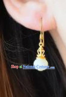 China National Golden Vase Earrings Traditional Cheongsam Ear Accessories