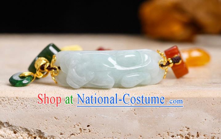 China Handmade Jade Carving Bracelet Accessories Traditional National Bangle Jewelry