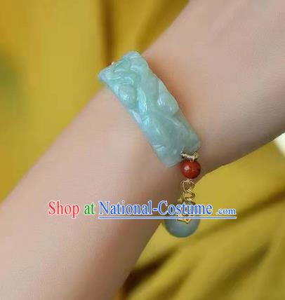 China Handmade Jade Carving Pi Xiu Bracelet Traditional Jewelry Accessories National Bangle