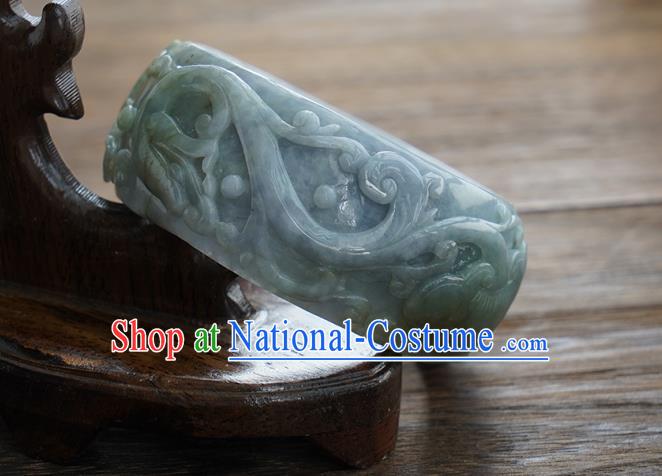 China Handmade Bracelet Traditional National Jade Carving Bangle Jewelry Accessories