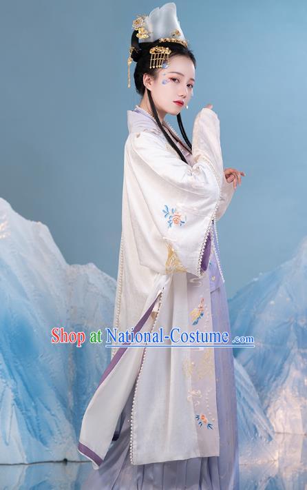 China Ancient Imperial Concubine Hanfu Dress Traditional Song Dynasty Noble Woman Historical Clothing Complete Set