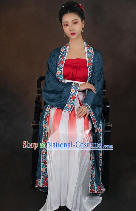 China Traditional Song Dynasty Court Woman Historical Clothing Ancient Noble Concubine Embroidered Hanfu Costumes