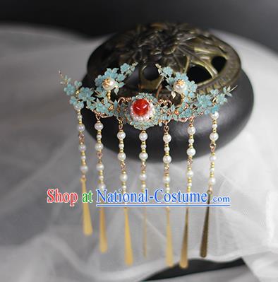 Chinese Traditional Hanfu Hair Stick Ming Dynasty Court Tassel Hairpin