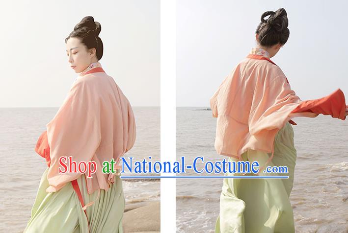 Traditional China Jin Dynasty Palace Lady Hanfu Dress Clothing Ancient Young Beauty Historical Costume